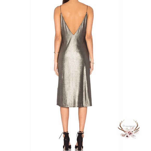 House of Harlow Revolve Metallic Midi Dress NWT - Picture 2 of 8